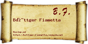 Böttger Fiametta névjegykártya